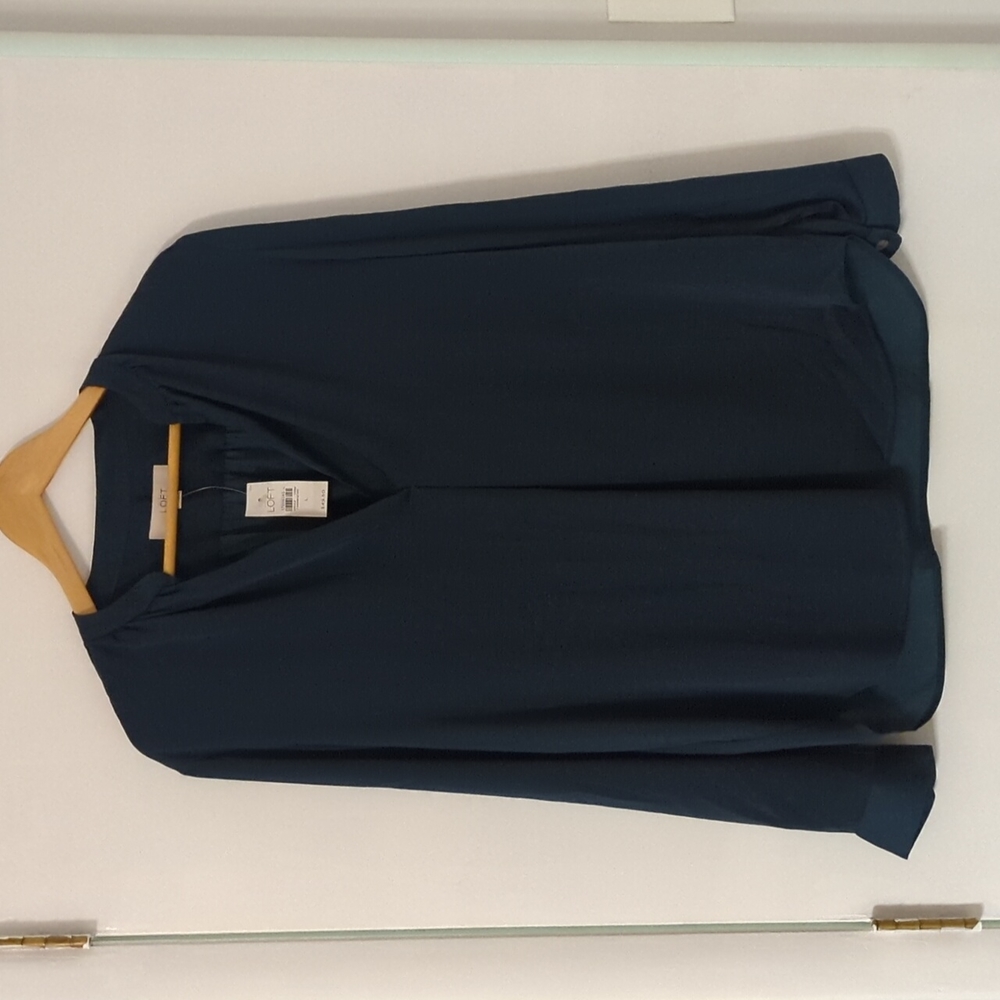 Loft Hunter Green Long Sleeve Shirt L